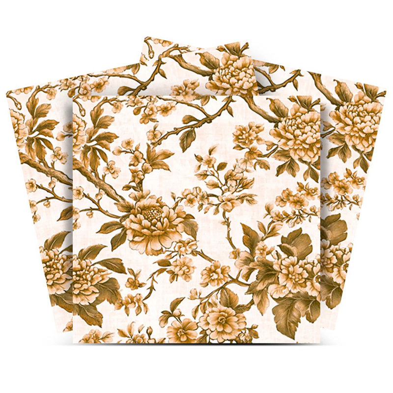 Carrelage mosaïque floral en vinyle 4 po x 4 po (ensemble de 24)