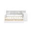 Wooden L-Shape Daybed With Storage Cabinets, 2 Drawers, Study Desk And Built-In Bookshelf-959677602