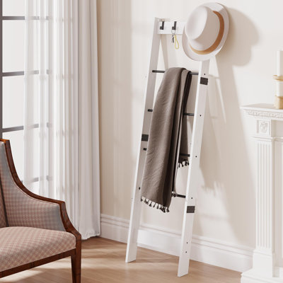 6 Tier Ladder Shelf With Removable Hooks