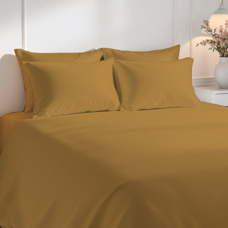 Ensemble de draps luxueux en microfibre de qualité supérieure, Ensemble de draps pour lit très grand californien, Médaillon