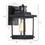 Lanterne murale d'extérieur 1 lumière noire H 11 "Adstalla Dusk to Dawn