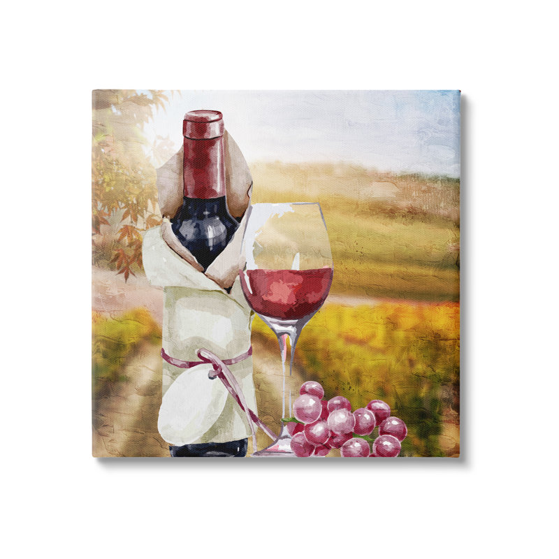 «Wine Bottle Scenery» par Kim Allen - photographie sur toile tendue, H 30 po x l 30 po x P 1,5 po