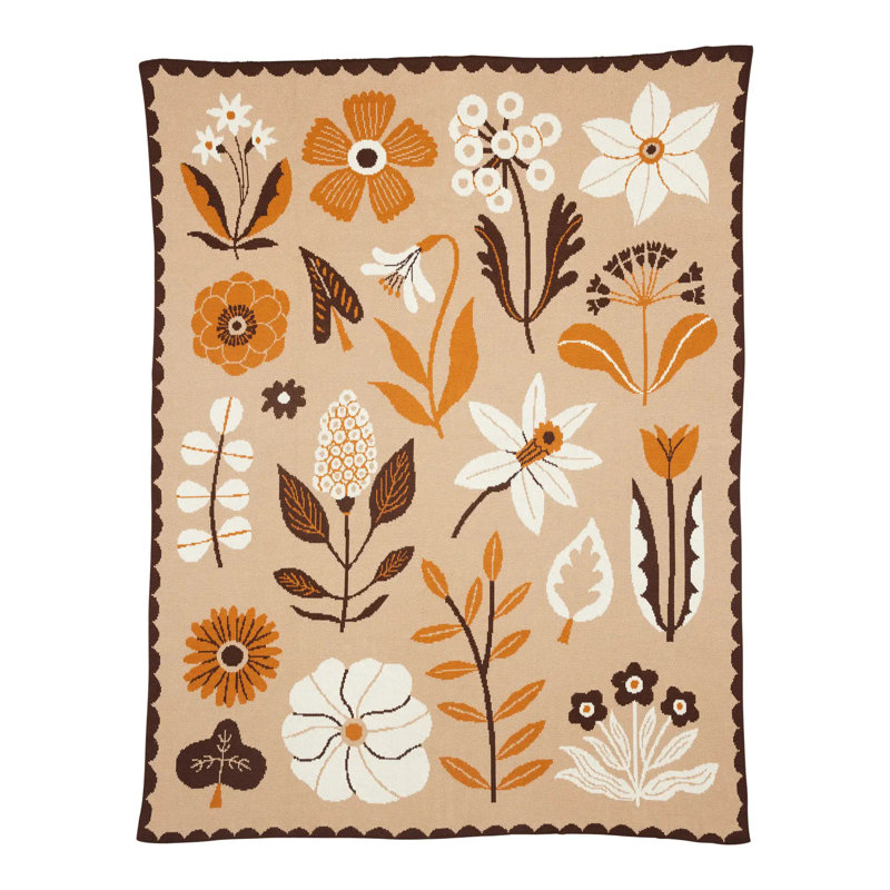 Petals Throw Blanket, Morning Light
