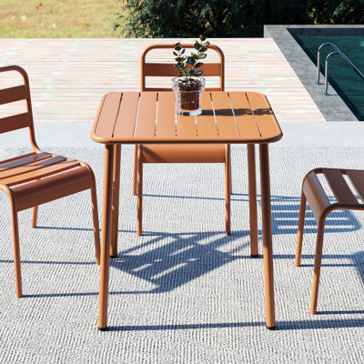 Table carrée pour l'extérieur Brick Red