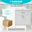 Meuble-lavabo de salle de bain avec lavabo en céramique et grand espace de rangement - le choix parfait pour les petites salles de bain