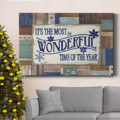 «Most Wonderful Time», toile tendue avec châssis de qualité supérieure - prête à être accrochée