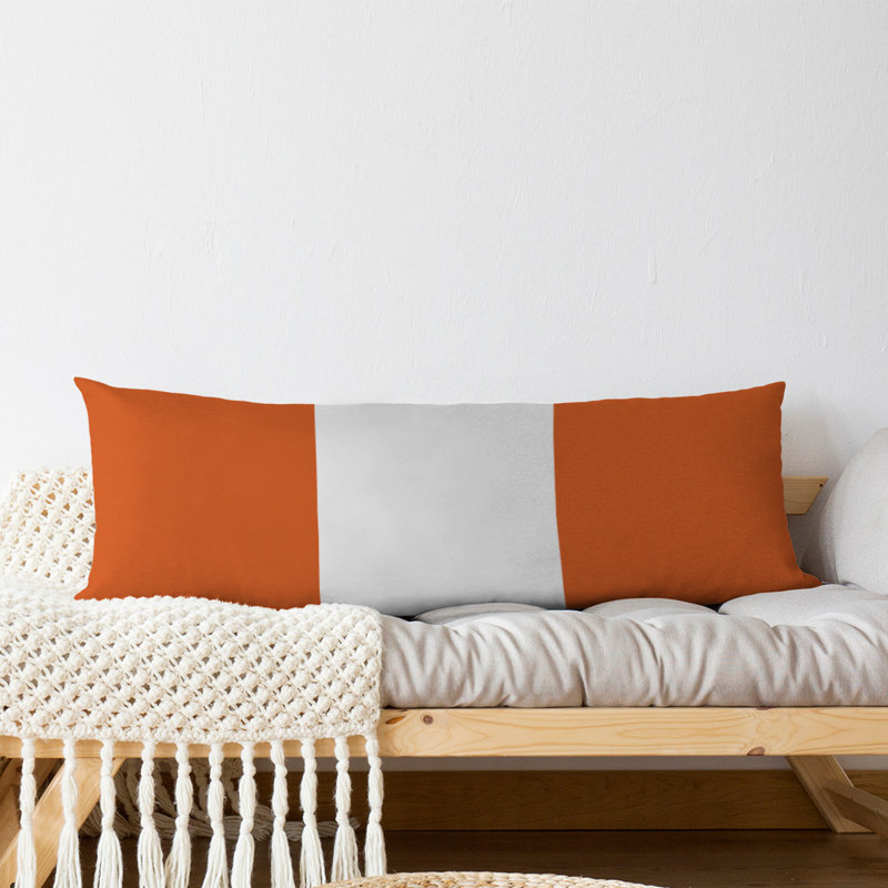 Polyester Medium Pillow, Orange/White Middle, Adairsville