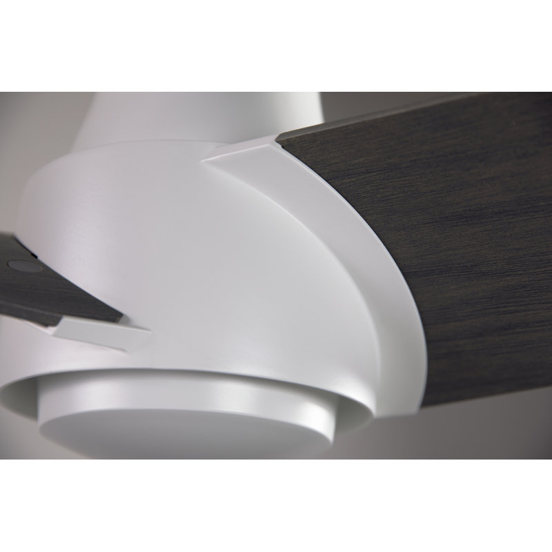 Ambit 56'' Ceiling Fan, Ebony, Matte White, Handheld Remote Control