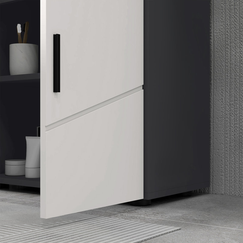 Mikeala 60cm Single Bathroom Vanity Base Only in Beige