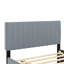 Lit plateforme tapissier en velours avec lit gigogne