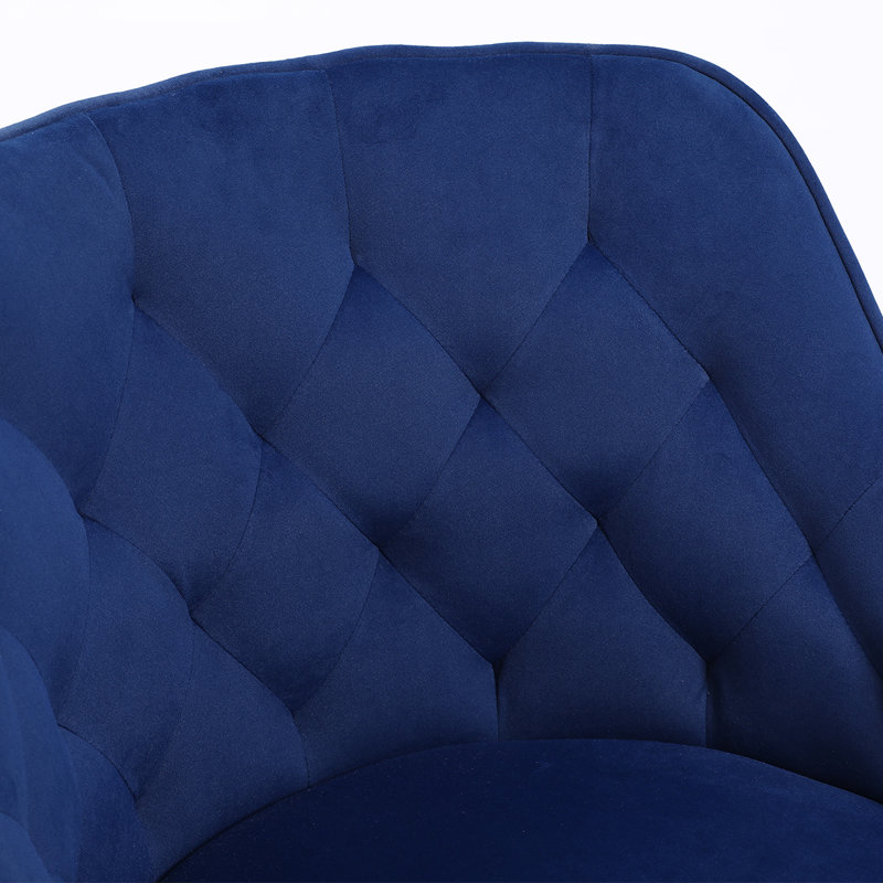 Fauteuil de maquillage avec roulettes Marcus, Bleu
