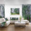 «Green Forest Watercolor Dessin», impression sur toile tendue-19239902