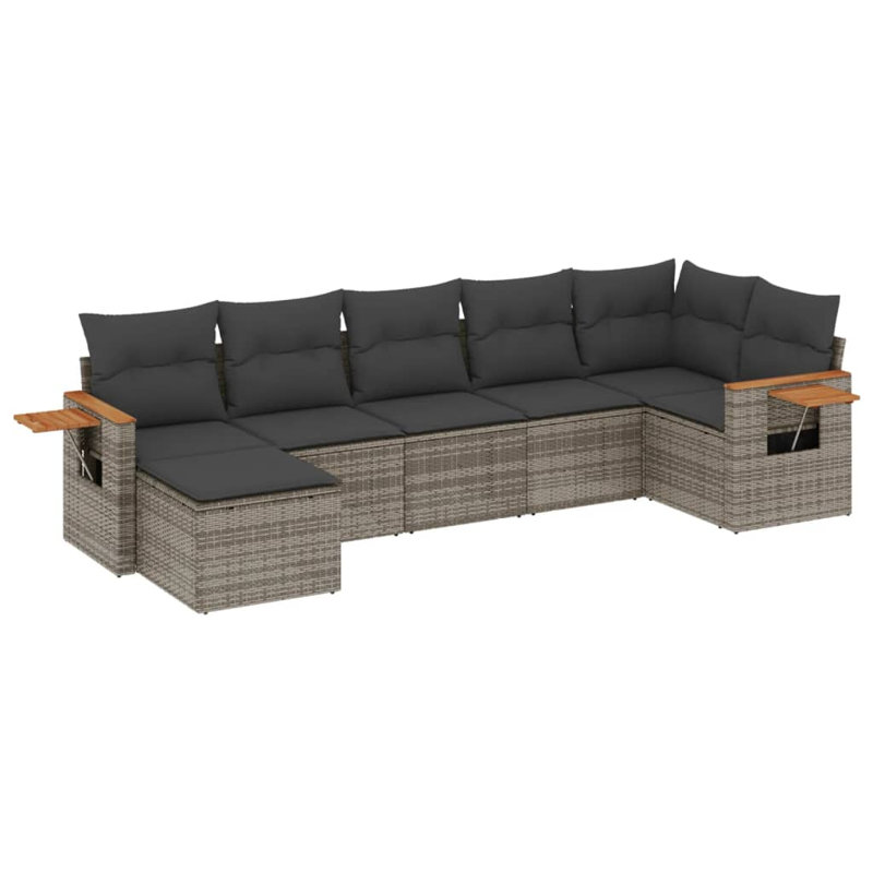 Ensemble de canapé de jardin Vidaxl gris
