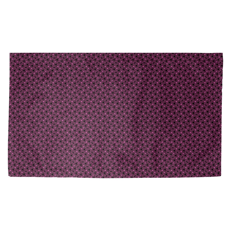 Tapis de porte d’intérieur Galle, Rectangulaire 2 pi 1,5 po x 3 pi 4 po, Mauve / noir