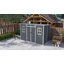 Outsunny 10 x 6 ft Plastic Garden Shed with Floor Double Windows-124340454