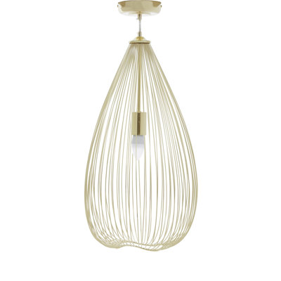 Hertel 1 - Light Gold Teardrop Pendant