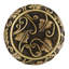 ROOKWOOD KNOB IN FLORENTINE PLATE-1311708567