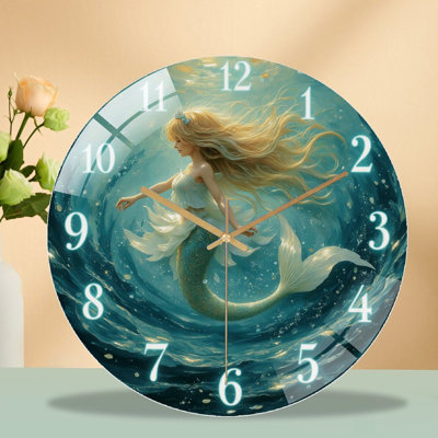 Horloge murale Mermaid Ocean, 12 po