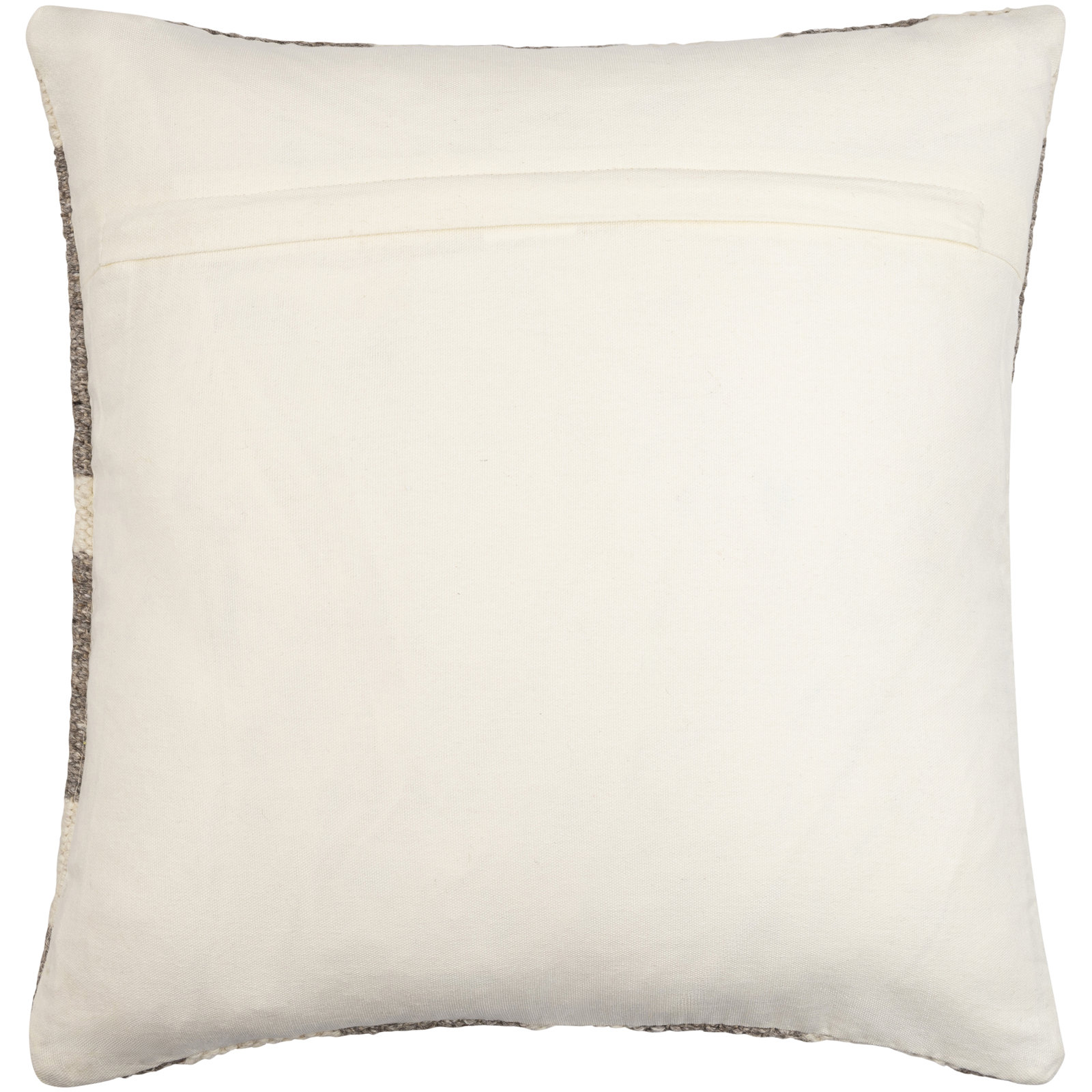 Leonida Geometric Cotton Throw Pillow, Gray/Off-White, Pillow Cover Only - No Insert, 22"H x 22"W
