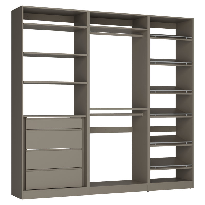 113 11/16" Closet System, Gianduia