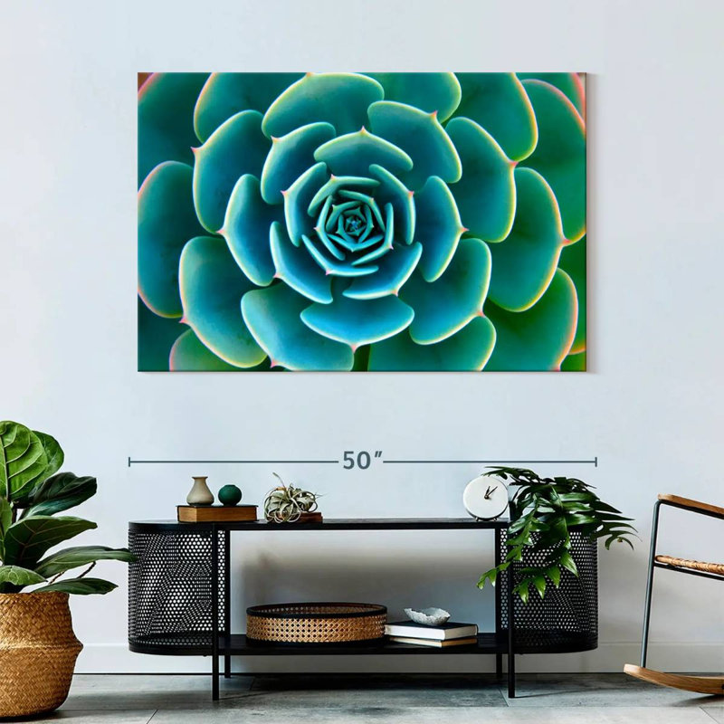«Live Succulent», reproduction sur toile, H 32 po x l 48 po x P 1,25 po