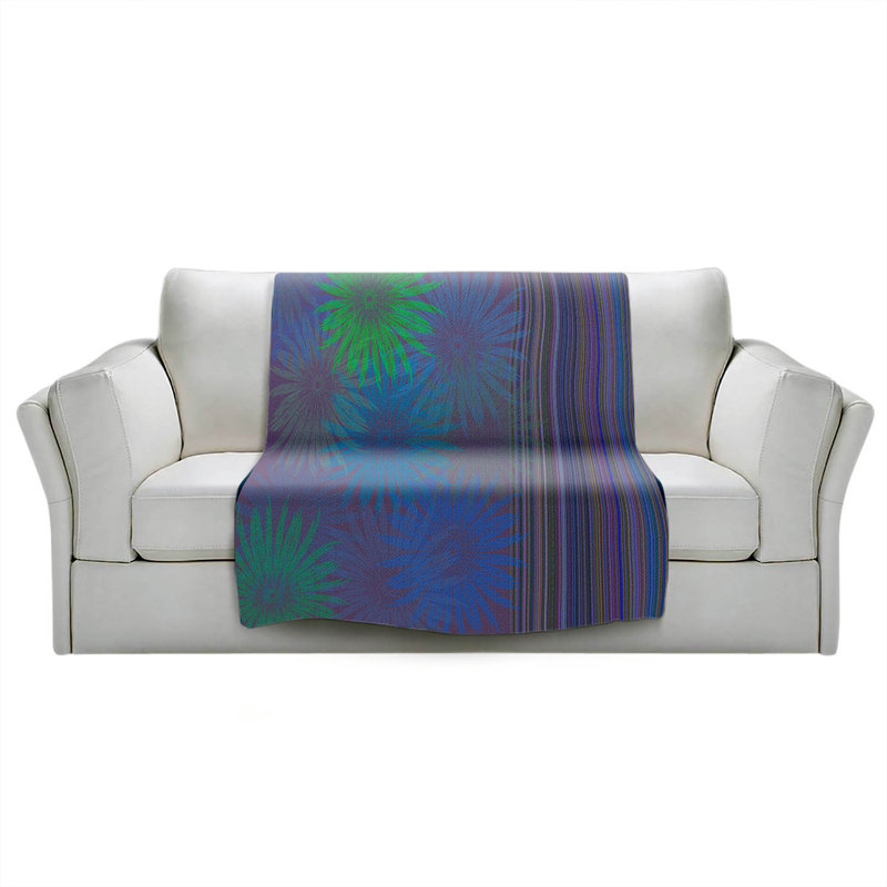 Jeté / motif floral, l 51 po x L 60 po, Mauve