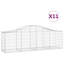Ensemble de 11 paniers en fer galvanisé argentés Vidaxl Gabion-113973726