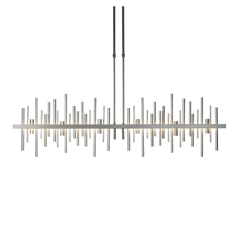 Cityscape 1 - Light Kitchen Island Linear LED Pendant, Sterling, Vintage Platinum