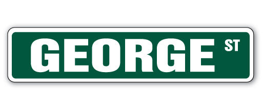 Plaque de rue George en plastique robuste 4 po x 18 po