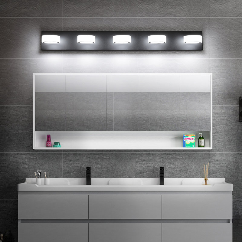 9550+9551 5 - Light LED Vanity Light, Matte Black