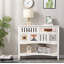 Console d'entrée chic avec rayures et blocs de couleur avec rangement-1351001285