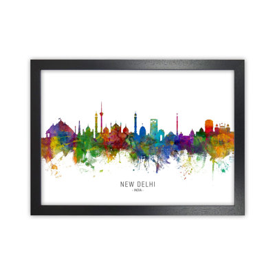 New Delhi India Skyline by Michael Tompsett - Print