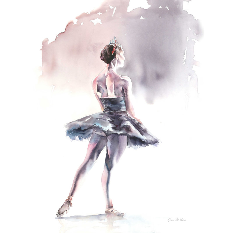 «Ballet I» par Aimee Del Valley, impression sur toile tendue, H 16 po x l 12 po, Cadre flottant blanc, Non