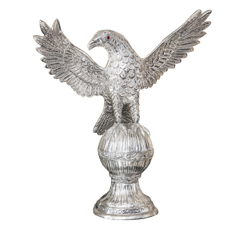 Ossett Eagle Statue Hand Carved & Polished Solid Metal