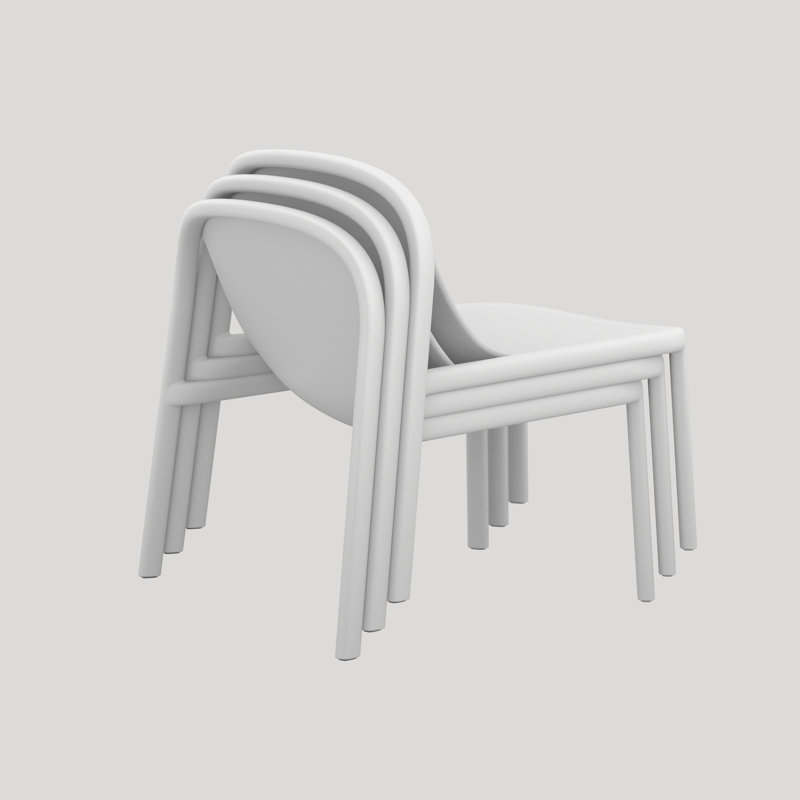 Decade Outdoor Lounge Chair, White