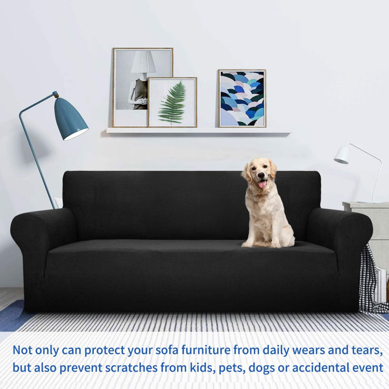 Outdoor Patio Sofa Cover, 80cm H x 135cm W x 80cm D, Black