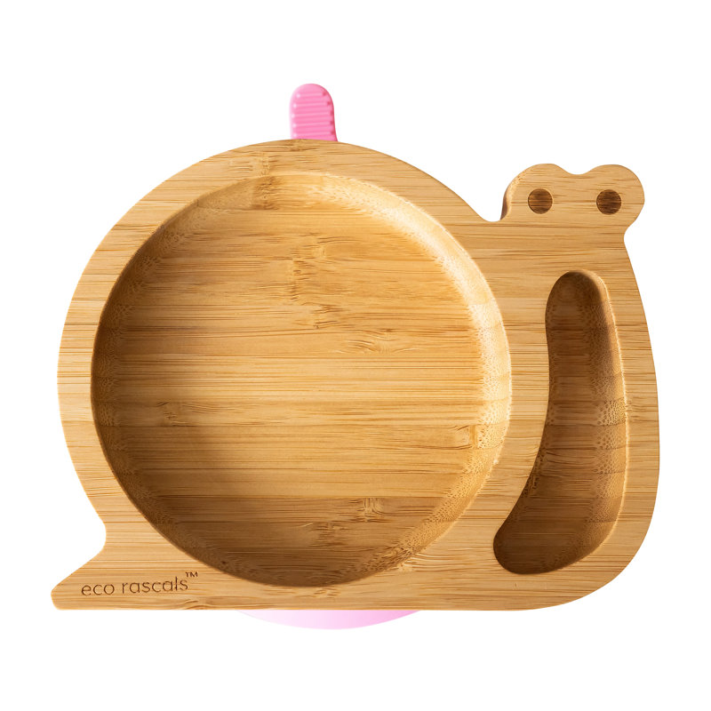 Bamboo Snail Plate, Pink