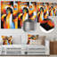 Art Decor Geometric Tower I - Décoration murale abstraite en métal, impression géométrique en métal-437619727