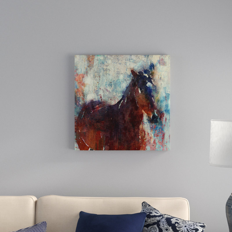 « wild brown cheval », impression sur toile, H 24 po x l 24 po, Toile tendue