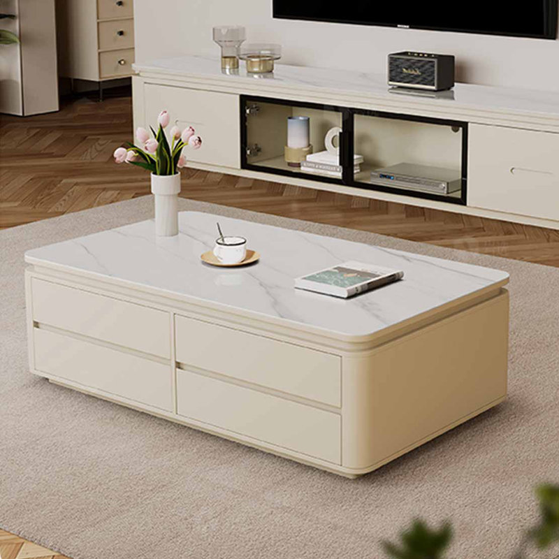 Table basse rectangulaire, H 21,7 po x L 47,2 po x l 25,6 po, Gris clair, Gris