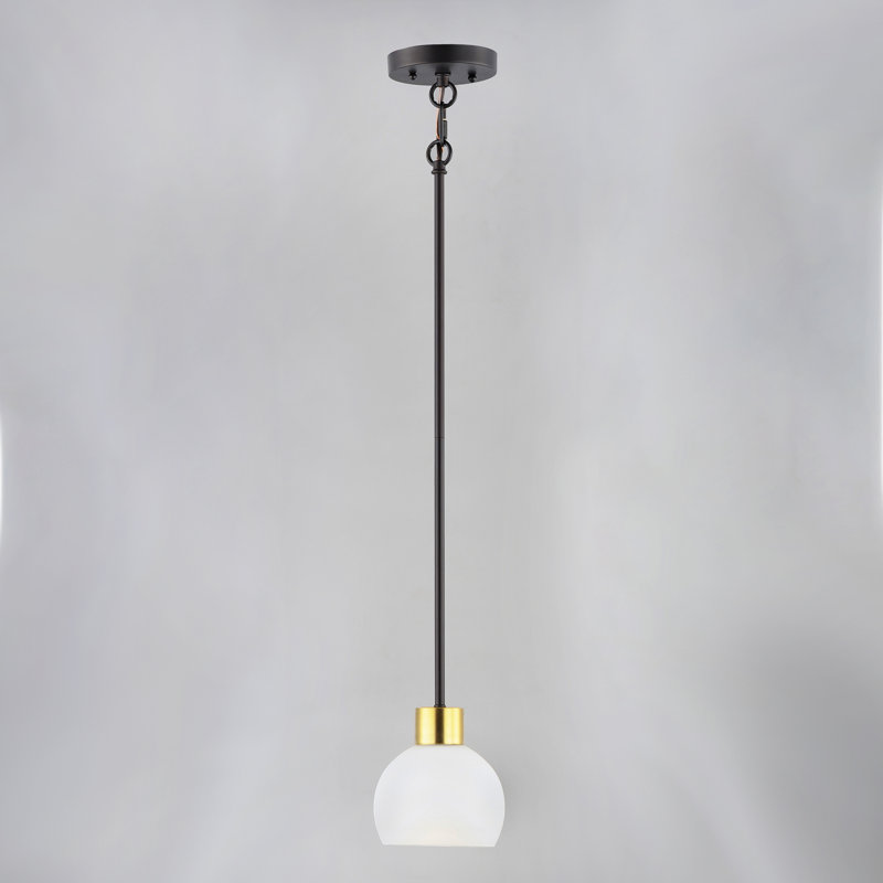 Luminaire suspendu en forme de dôme à 1 lumière Stackpole, Rupert bronze