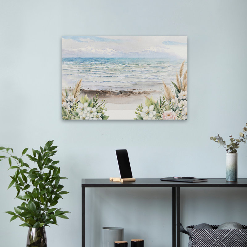 Rythme de la mer - vue sur la mer, H 16 po x l 24 po