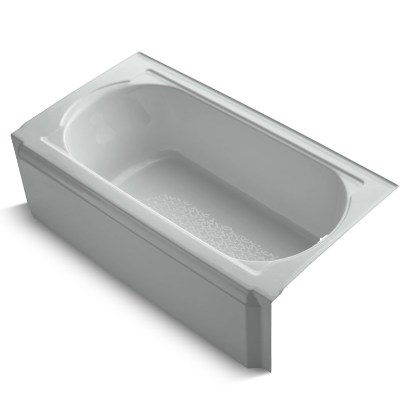 Memoirs Alcove 60" x 33.75" Soaking Bathtub, Ice Gray