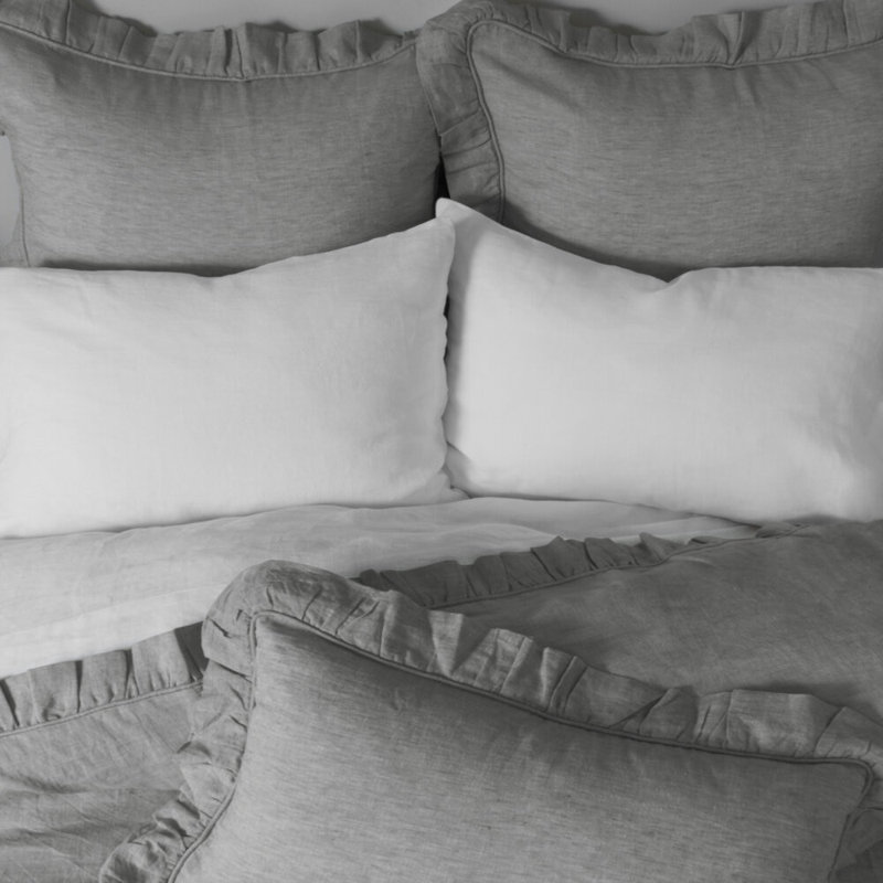 Housse de couette 100% lin Banji, Naturel, Roi
