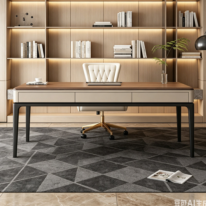 Bureau luxueux et moderne, 29.53" H x 78.74" W x 27.56" D