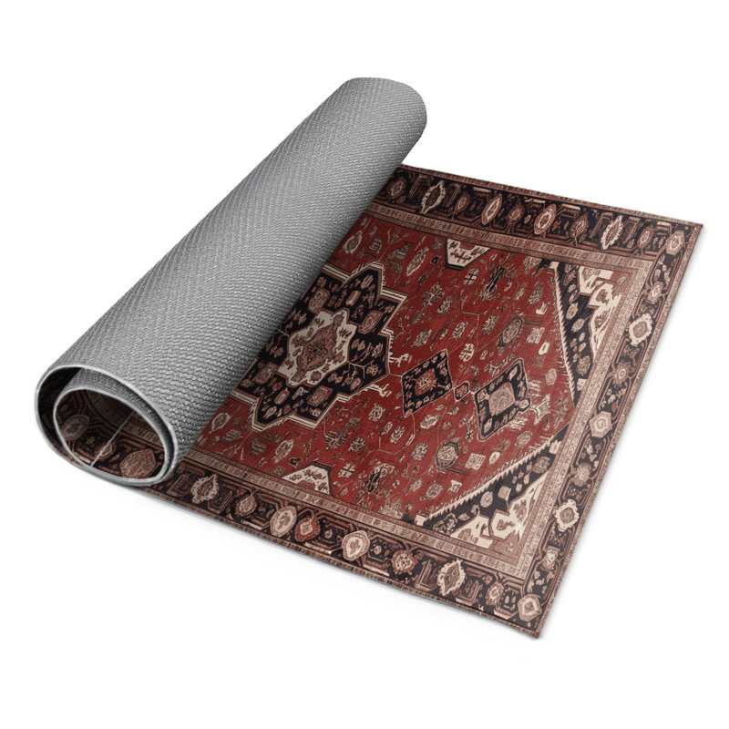 Tapis d'intérieur et d'extérieur brun Persian, Rectangulaire 8 pi x 10 pi