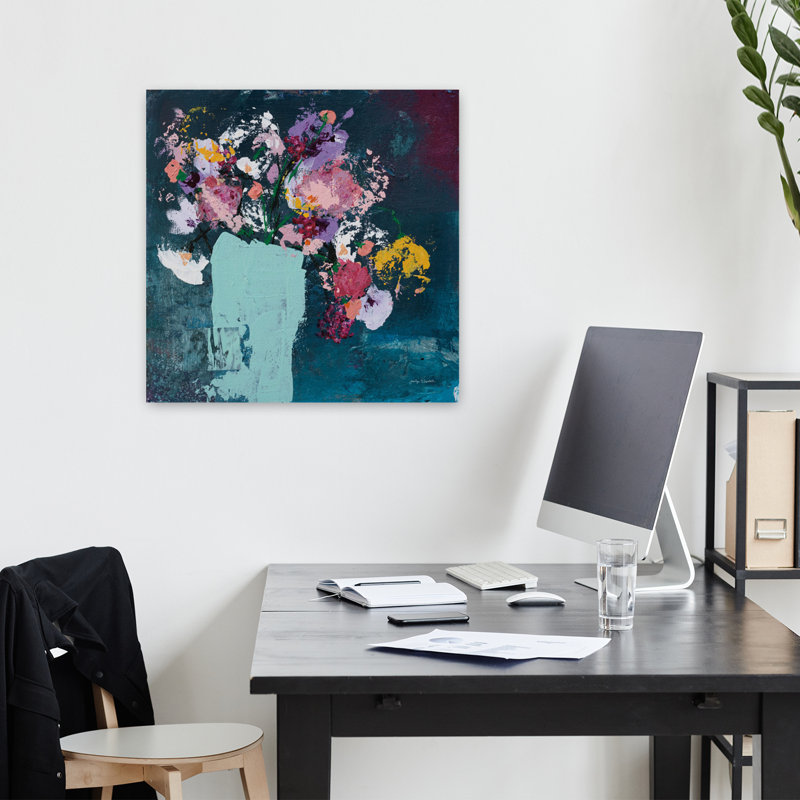 Espoir, art floral contemporain, H 18 po x l 18 po