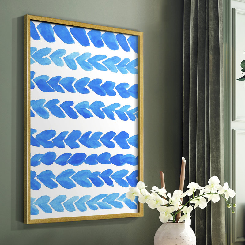 «Abstract Abstract», reproduction encadrée - prêt à accrocher , H 10 po x l 8 po, Doré