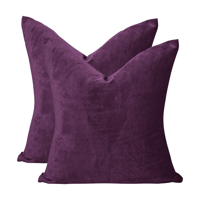Matte Velvet Cushion Cover - 1 Pc, 46cm x 46cm, Purple
