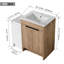 Meuble-lavabo de salle de bain avec lavabo en céramique et armoire de rangement